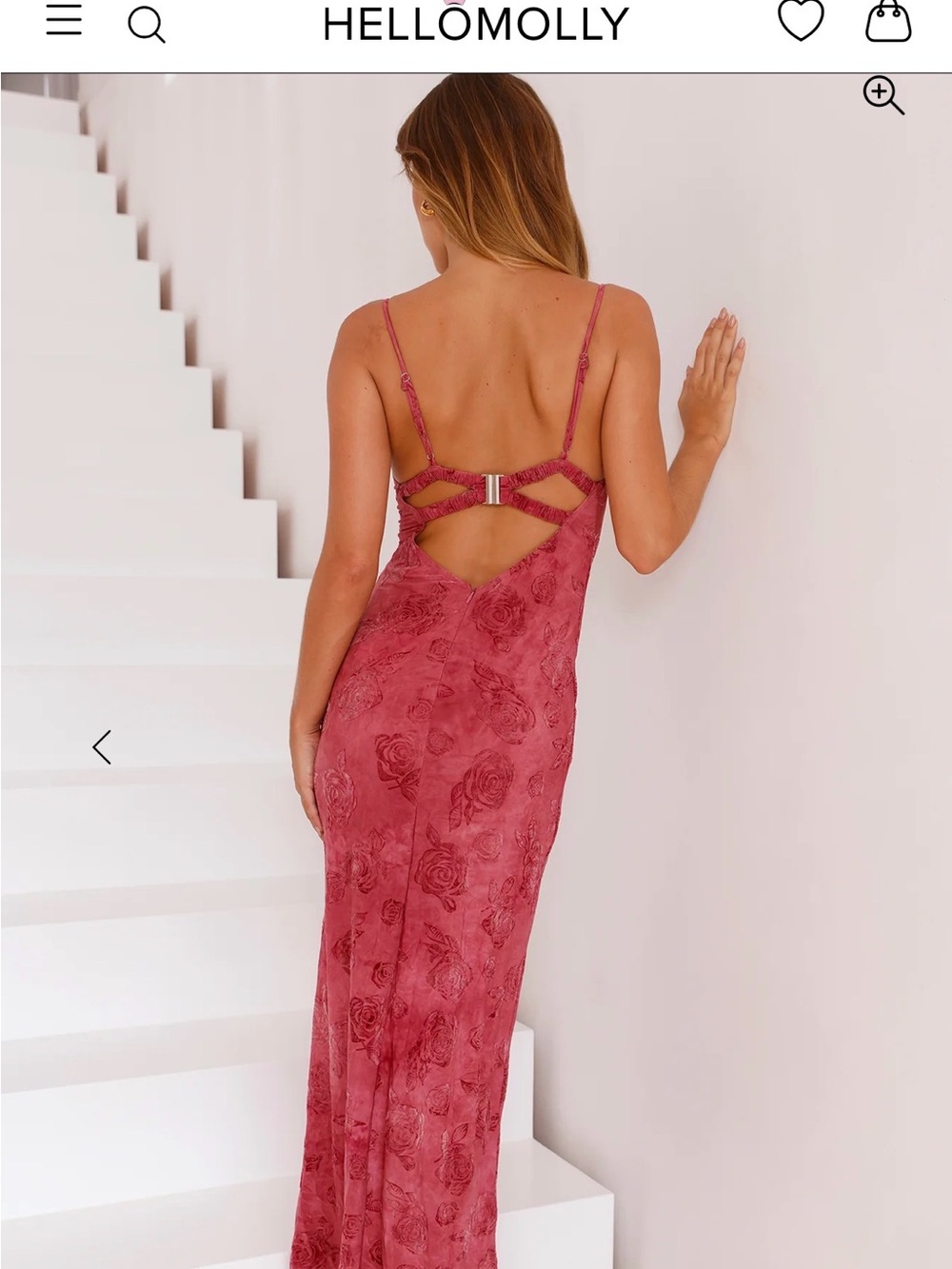 HELLO MOLLY Dusty Rose Floral Slip Maxi Dress - Picture 2 of 4